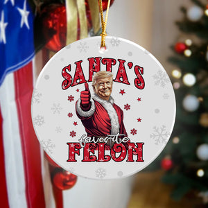 Santa's Favorite Felon Ceramic Ornament TH10 64045