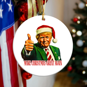 Make Christmas Great Again With Trump Ceramic Ornament HA75 63655