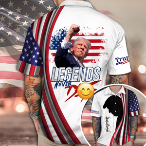 Donald Trump Legends Never D** Hawaii Shirt N304 HA75 62986