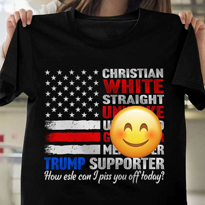 Trump Supporter Christian White Straight Un**ke Un**xxed Shirt HA75 63332