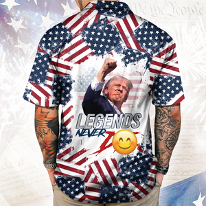 Donald Trump Legends Never D** Hawaii Shirt N304 HA75 63080