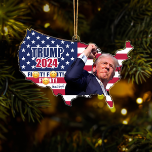 Trump 2024 F**ht For America Acrylic Ornament HA75 63266