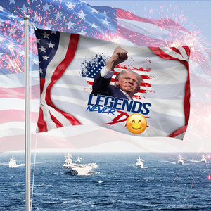 Donald Trump Legends Never D** Banner Flag N304 HA75 63172