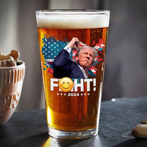 Trump F**ht For America Print Beer Glass HA75 63038