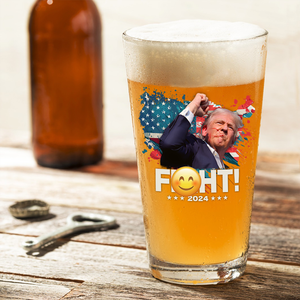 Trump F**ht For America Print Beer Glass HA75 63038