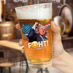 Trump F**ht For America Print Beer Glass HA75 63038