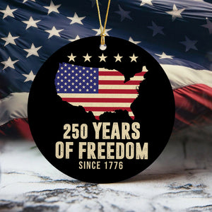 America 250th Anniversary 1776 2026 America 250 Years of Freedom Ceramic Ornament CH07 896674