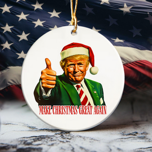 Make Christmas Great Again With Trump Ceramic Ornament HA75 63655