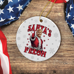 Santa's Favorite Felon Ceramic Ornament TH10 64045