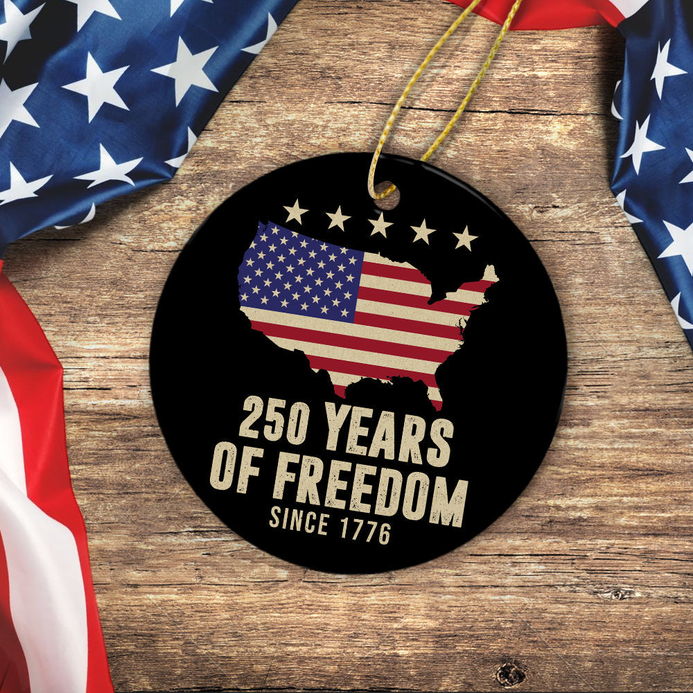 America 250th Anniversary 1776 2026 America 250 Years of Freedom Ceramic Ornament CH07 896674