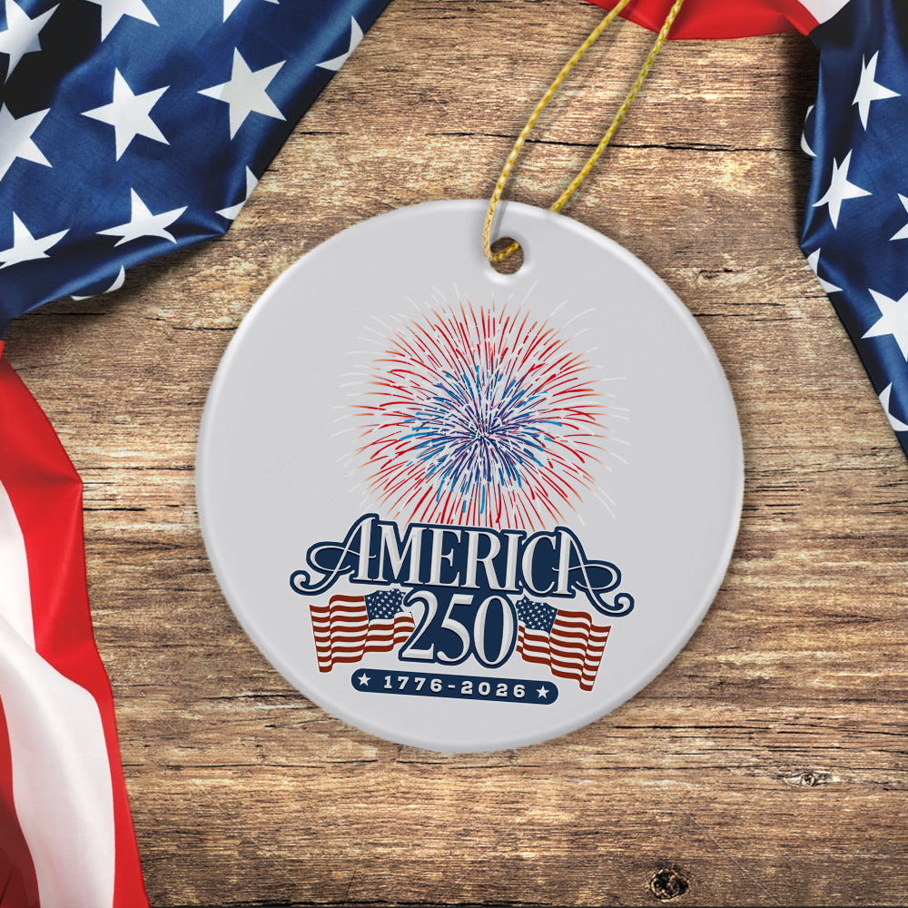 America 250 Firework Ceramic Ornament TH10 894649
