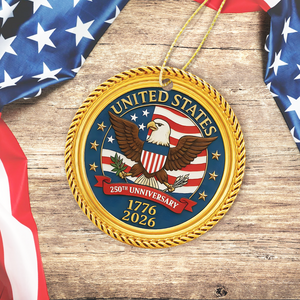USA 250th Anniversary Eagle USA Flag Ceramic Ornaments Patriotic Gifts For Christmas CH07 899216