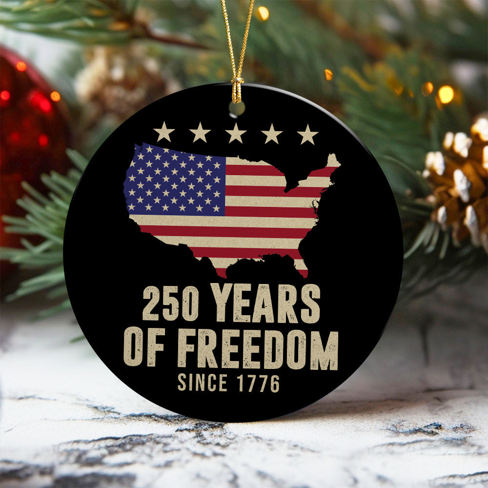 America 250th Anniversary 1776 2026 America 250 Years of Freedom Ceramic Ornament CH07 896674