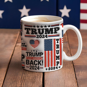 Donald Trump Keep America Great Conservative Lets Go Brandon Patriot 3D Inflated Effect Printed Mug HO82 65412