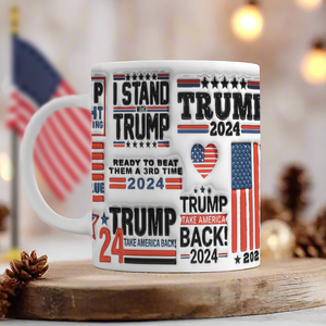 Donald Trump Keep America Great Conservative Lets Go Brandon Patriot 3D Inflated Effect Printed Mug HO82 65412