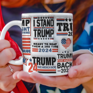 Donald Trump Keep America Great Conservative Lets Go Brandon Patriot 3D Inflated Effect Printed Mug HO82 65412