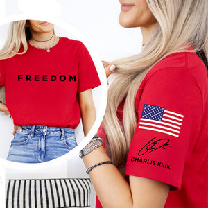 Charlie Kirk Freedom Signature Shirt TH10 64527