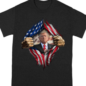 Trump Flag 2024 Dark Shirt N304 62436