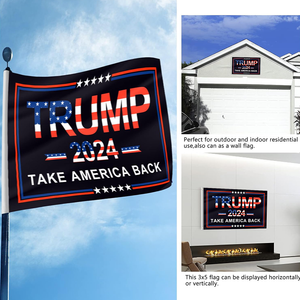 Double-Sided Trump 2024 Flag - Take America Back T368 111040424