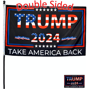 Double-Sided Trump 2024 Flag - Take America Back T368 111040424