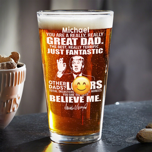 Great Grandpa Great Dad Trump Print Beer Glass N304 62565