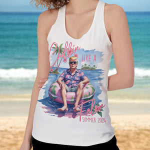 Chillin Like A Felon Summer 2024 Trump President Tanktop HA75 62742