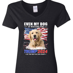 Custom Photo Even My Dogs Are Waiting For Trump 2024 Shirt TH10 63283