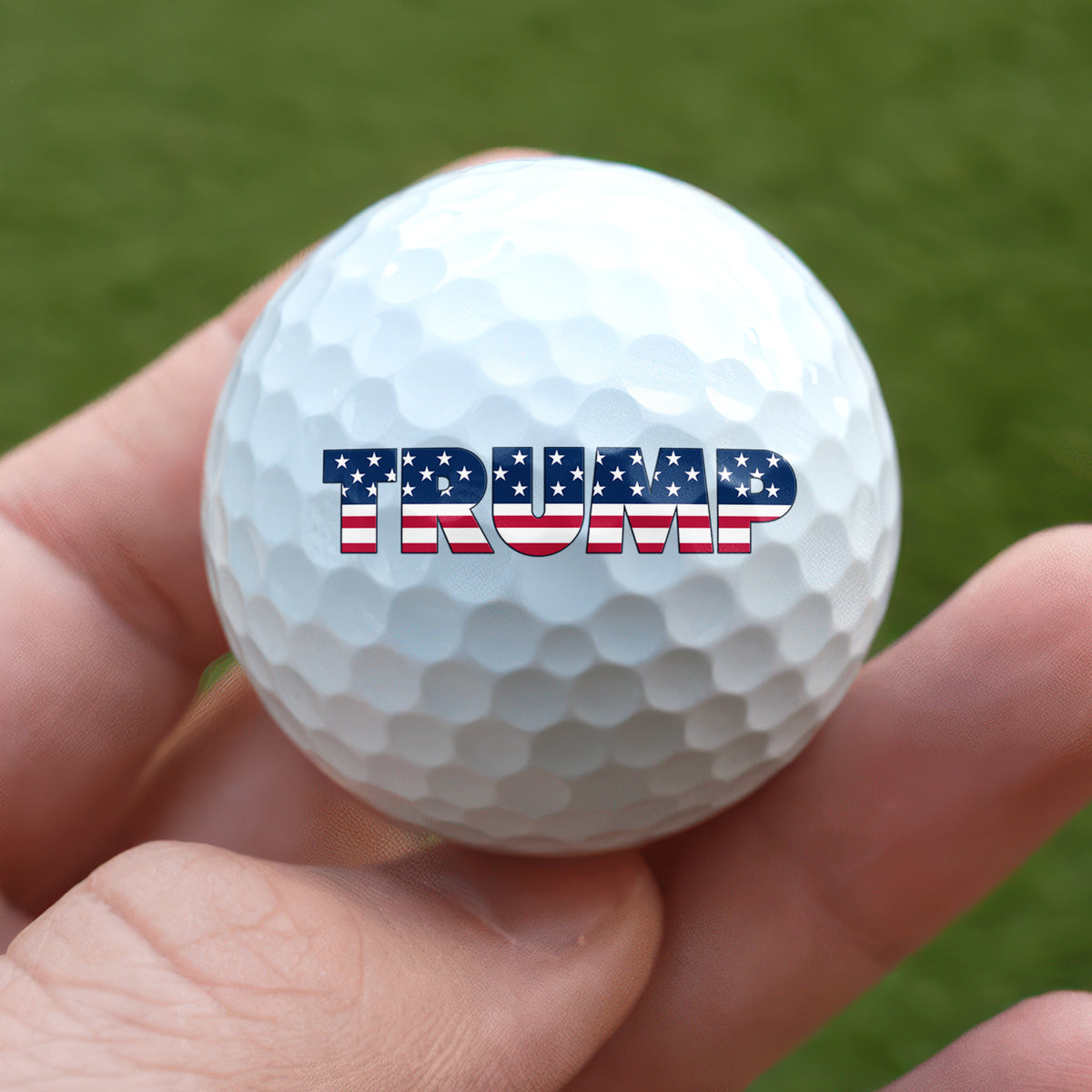 Trump Flag Text Golf Ball Golf Gift, Gift for Golfing Dad, Trump Golf Ball, Father's Day Golf Gift, White Golf Ball TH10 64621
