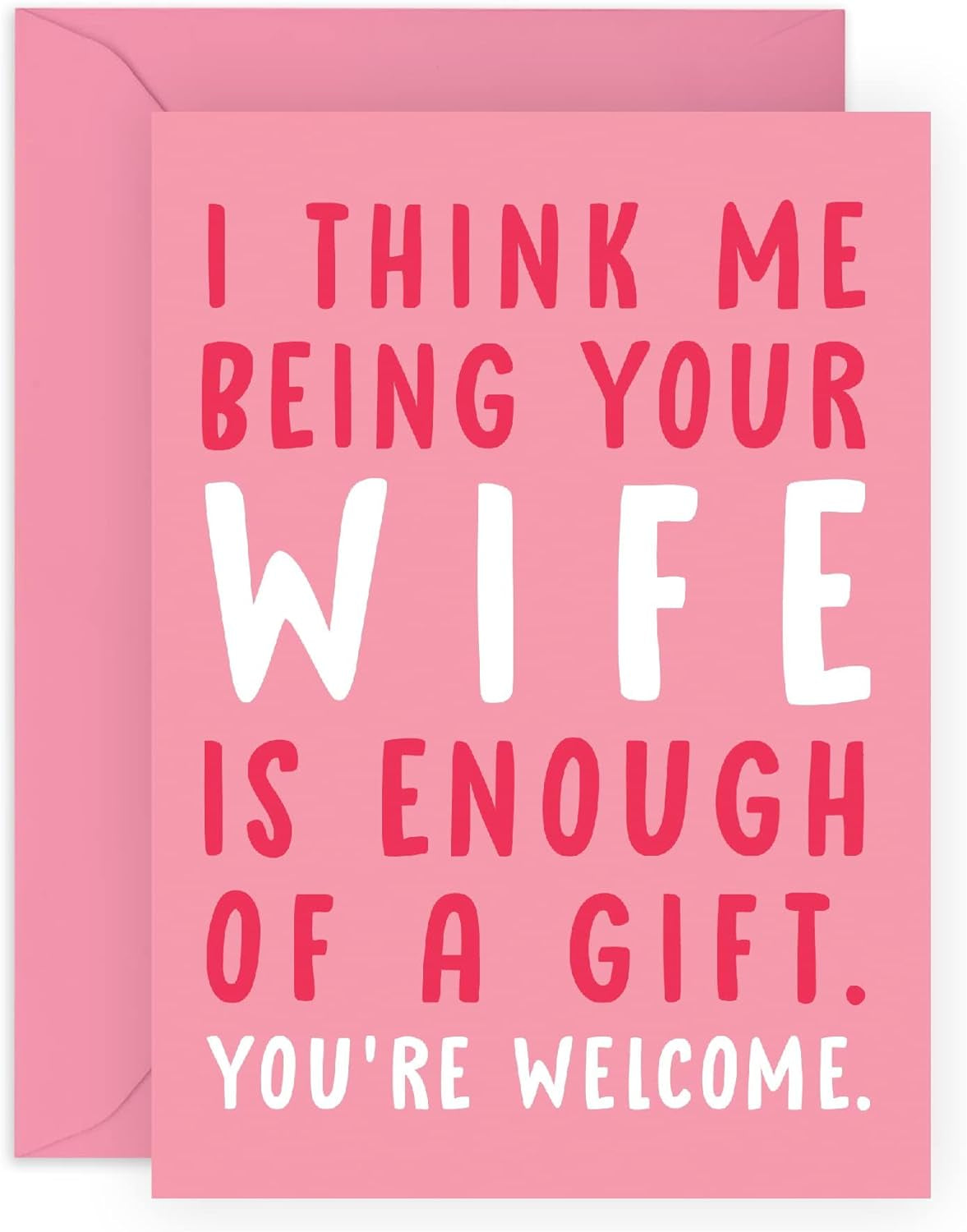 Husband Birthday Card from Wife - Husband Valentines Day Card Funny - Anniversary Cards for Him - Funny Birthday Card for Men - Prank Gag Joke - Comes with Fun Stickers