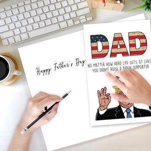 Funny Trump Fathers Day Card for Dad, Humor Trump Father'S Day Card Gift from Wife Son Daughter, Trump Birthday Greeting Card for Dad, Unique Dad Card