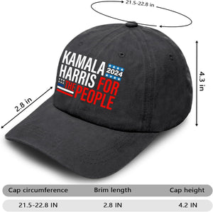 Kamala Harris 2024 Hat Kamala Harris for the People Hat Classic Fashion Adjustable Caps for Men Women