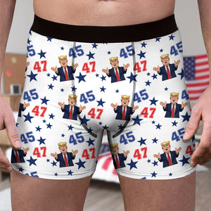 Funny Trump 45 47 Men's Boxer Gift For Trump Supporters HA75 64276