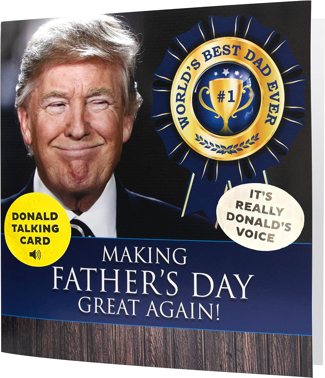 Talking Donald Trump Fathers Day Card, Happy Fathers Day Card, Funny Fathers Day Card from Son, Daughter & Wife, Trump’S Real Voice Father'S Day Card