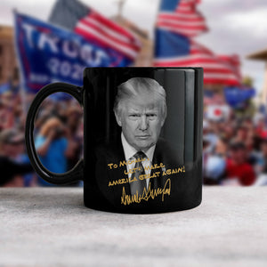 President Donald Trump Photo Black Mug HA75 63356