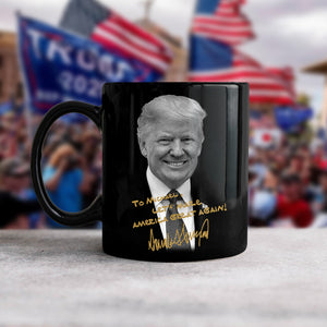 President Donald Trump Photo Black Mug HA75 63356