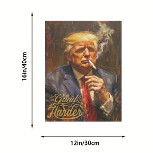 Donald Trump Grind Harder Canvas Wall Decor for Home & Office HA75