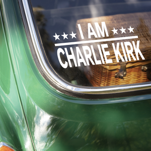 I Am Charlie Kirk Memorial MAGA Memorial USA Right Car Window Decal Sticker LM32 67779