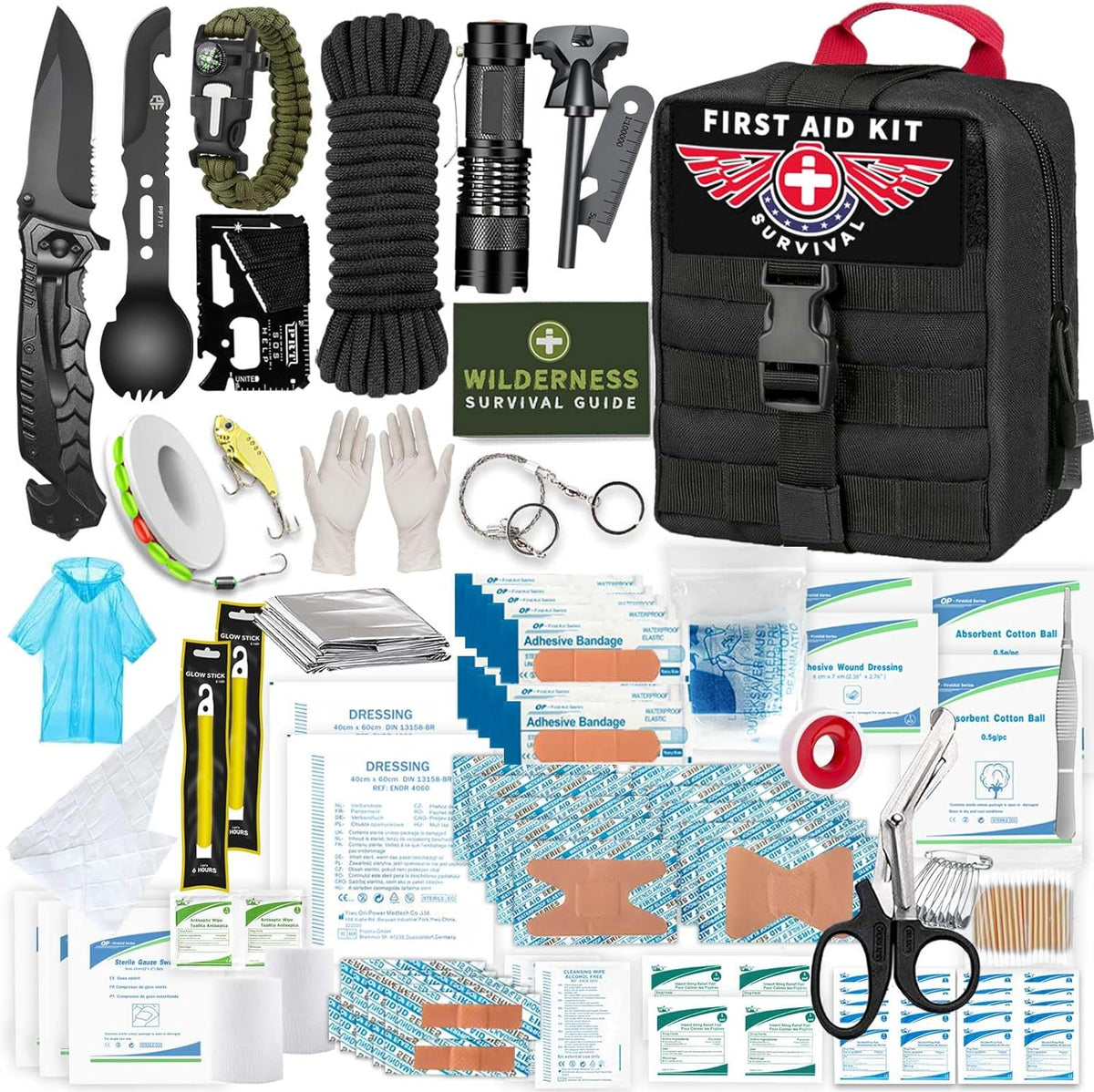 Gifts for Men Dad Husband Him Fathers Day, Survival Gear and Equipment 12 in 1, Survival Kits, Cool Unique Fishing Hunting Anniversary Birthday Gifts for Him Teen Boy Boyfriend Women