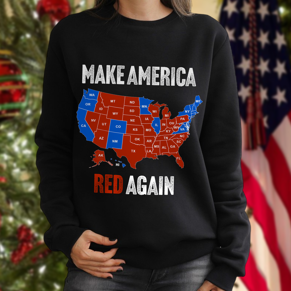 Make America Red Again Dark Shirt Gift for Trump Lovers HA75 67082