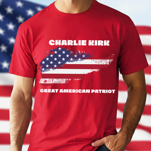 Pray For Charlie Kirk - Great American Patriot Dark Shirt LM32 65635