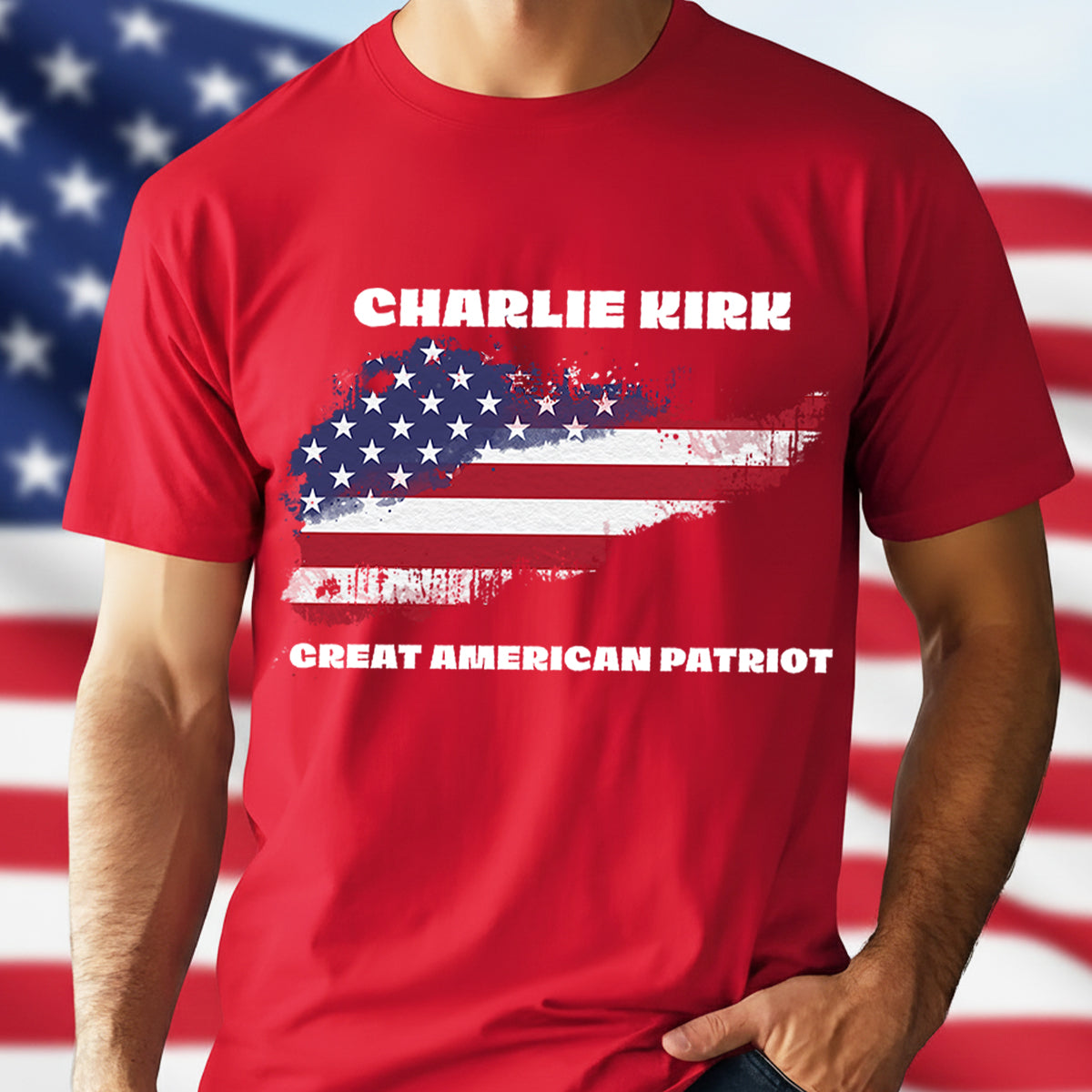 Pray For Charlie Kirk - Great American Patriot Dark Shirt LM32 65635