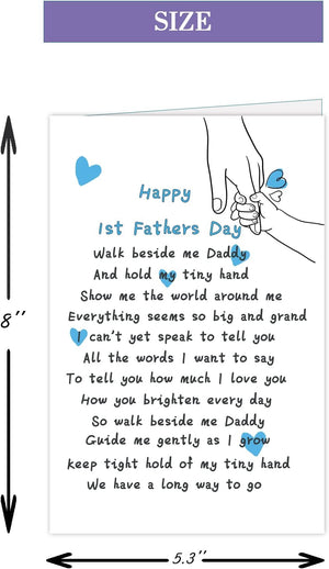 Hilarious First Father’S Day Card from Wife,First Fathers Day Cards Gifts from Baby Girls Boys, Cute 1St Fathers Day Card, Happy Father’S Day Card from Son Daughter