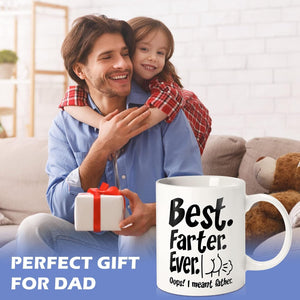 Fathers Day Funny Gifts for Dad Husband Him from Daughter Son Kids Wife - 11 OZ Ceramic Coffee Mug - Stocking Stuffers for Christmas Xmas,Birthday, Anniversary Gag Presents Ideas for Papa Step Dad