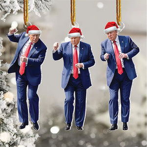 Trump Dance Christmas Ornament, Christmas Santa Trump Ornament, Humorous Trump Ornament, Christmas Republicangift, Trump Dancing Ornament