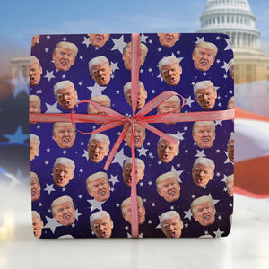 Custom Trump Face Galaxy Wrapping Paper For Christmas Gift HO82 65450