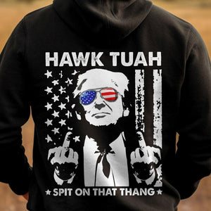 Donald Trump Hawk Tuah Spit On That Thang Back Shirt DM01 62933