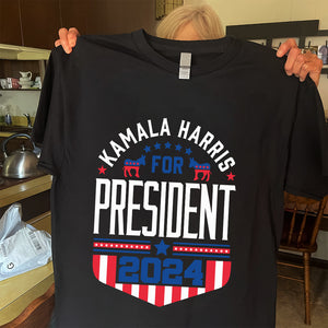 Kamala Harris For President Vote Democrat 2024 Election Dark Shirt HO82 63402