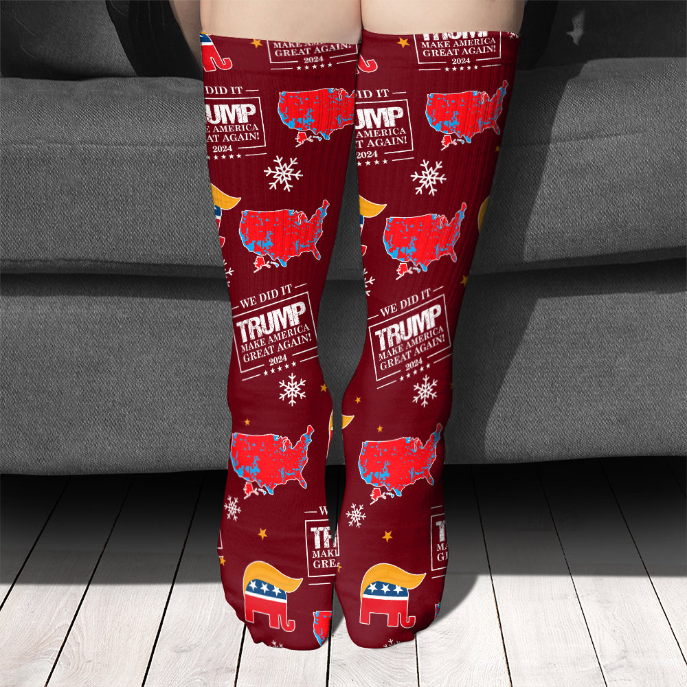 We Did It Trump Make America Great Again Socks HO82 65524