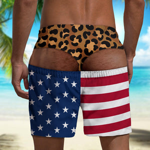 Funny Men’s Swim Trunks - Fake Underwear Beach Shorts, Wide Load Birthday Gag Gift For Him HA75 921938