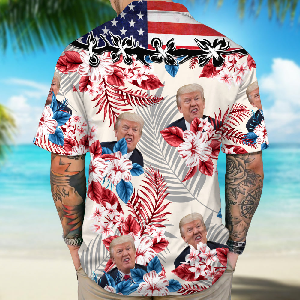 Custom Donald Trump Face Hawaii Shirt N304 62520
